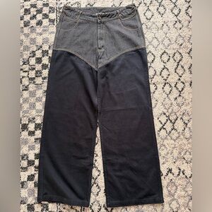 Telfar Denim + Cotton Wide Leg Pants